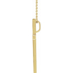 14k Gold Cross Necklace - 29.5mm x 18.2mm - 14k Gold (Y, W or R) - Men's, Woman's, Unisex - WWDesignJewelers.com