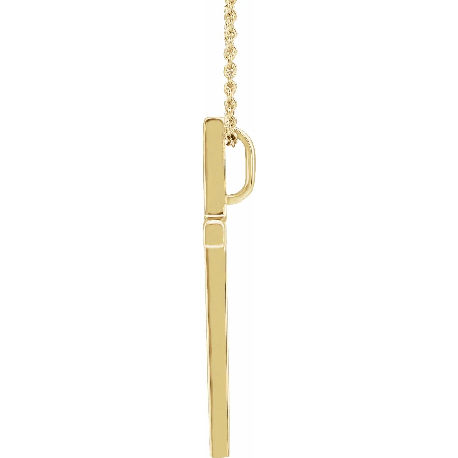 14k Gold Cross Necklace - 29.5mm x 18.2mm - 14k Gold (Y, W or R) - Men's, Woman's, Unisex - WWDesignJewelers.com