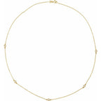 14K Yellow 1 CTW Natural Diamond 5-Station 18" Necklace