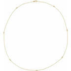 14K Yellow 1 3/4 CTW Natural Diamond 7-Station 24" Necklace