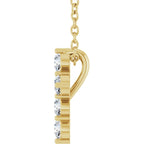14K Yellow 1/4 CTW Natural Diamond Cross 16-18" Necklace