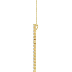 14K Yellow 1 CTW Natural Diamond Cross 16-18" Necklace