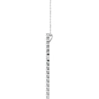 14K White 1 CTW Lab-Grown Diamond Cross 16-18" Necklace