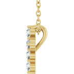 14K Yellow 1/6 CTW Natural Diamond Cross 16-18" Necklace