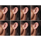 14K White 5 mm Natural Ruby Earrings