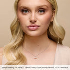 14K White 3/8 CTW Natural Diamond Cross Pendant