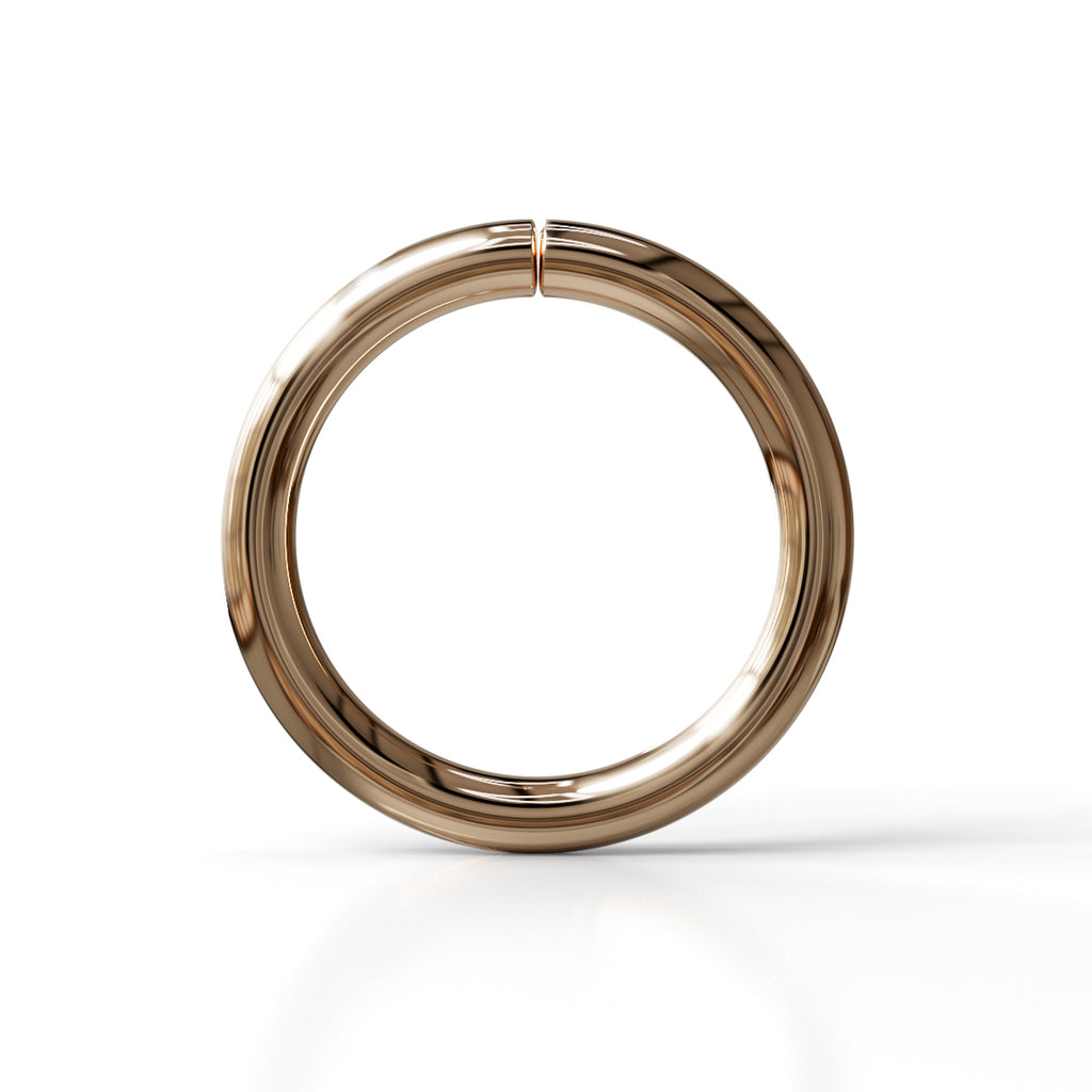 16 Gauge Seamless Ring Hoop - 14k, 18k, 22k or 24k Gold (Y, W or R), Platinum or Sterling Silver