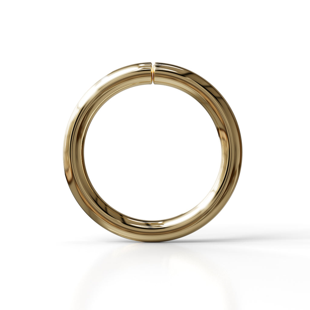 16 Gauge Seamless Ring Hoop - 14k, 18k, 22k or 24k Gold (Y, W or R), Platinum or Sterling Silver
