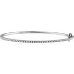 14K White 1/2 CTW Natural Diamond Pavé-Style 7" Bracelet