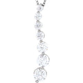 1 Ctw Journey Graduated Drop Diamond Necklace - 14K Gold (Y Or W) 14K White Earrings