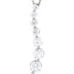 1 Ctw Journey Graduated Drop Diamond Necklace - 14K Gold (Y Or W) 14K White Earrings