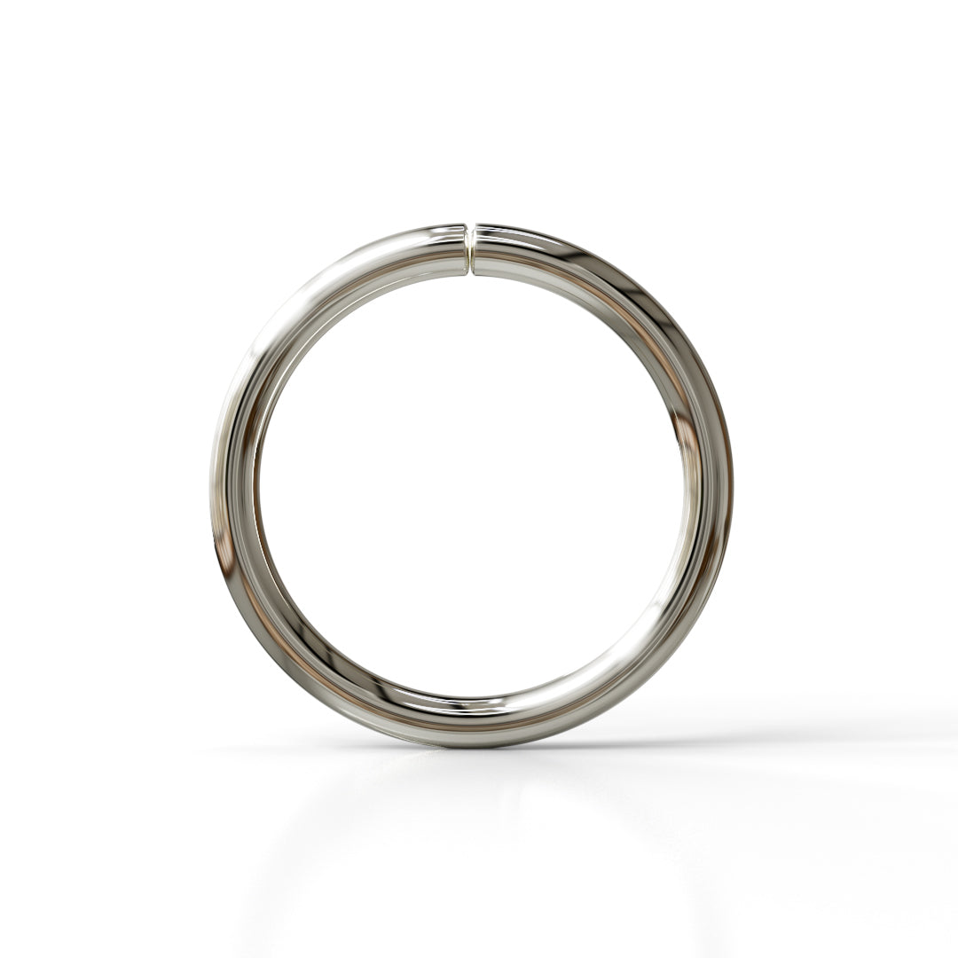18 Gauge Seamless Ring Hoop - 14k, 18k Gold (Y, W or R), Platinum or Sterling Silver
