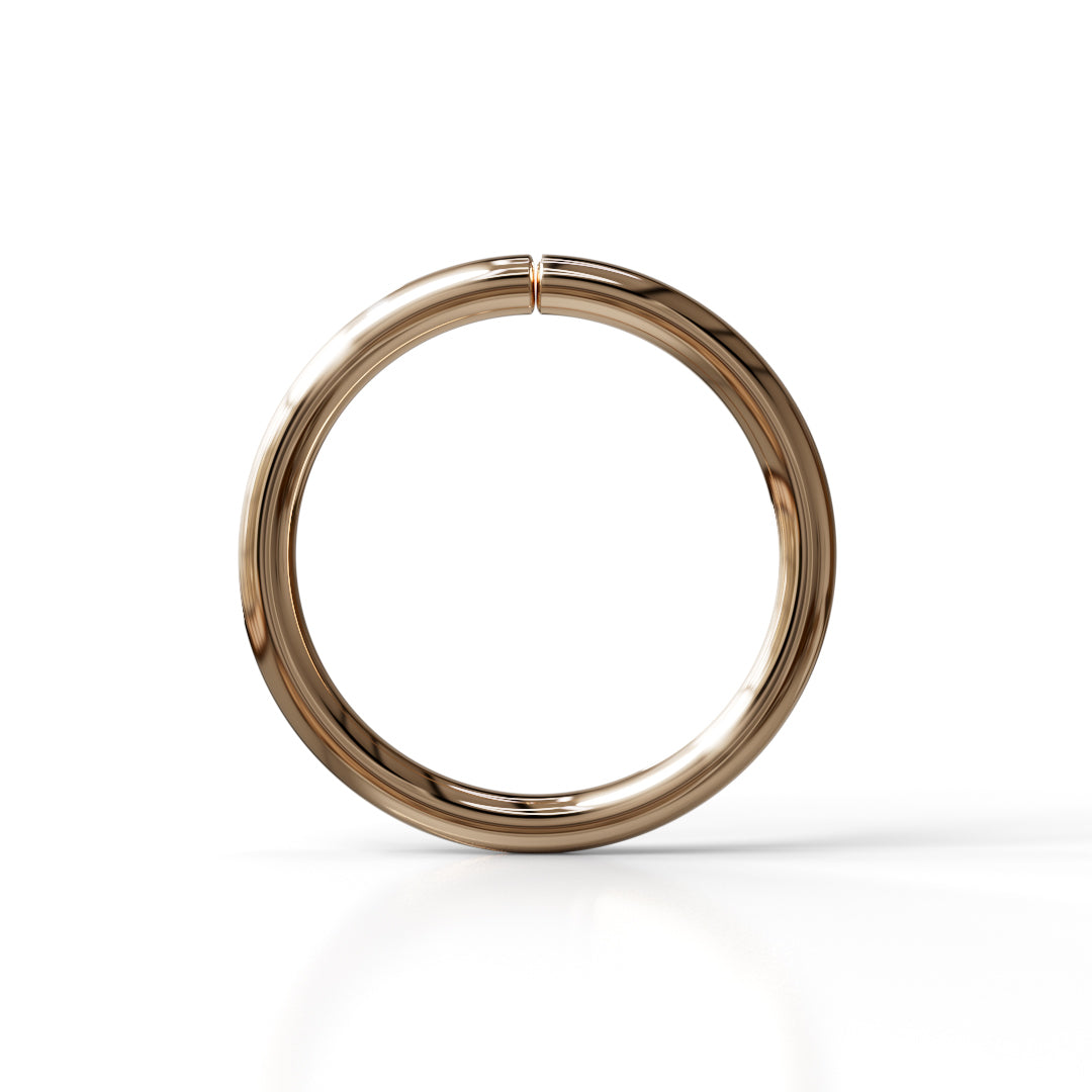 18 Gauge Seamless Ring Hoop - 14k, 18k Gold (Y, W or R), Platinum or Sterling Silver