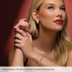 1 CTW Natural or Lab-Created Diamond Marquise - 14k Gold (Y, R or W) or Platinum