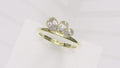 0.58 Ctw Graduated Asymetrical Pear Trio Diamond Ring - 14K 18K (Yellow White Rose) Platinum Rings