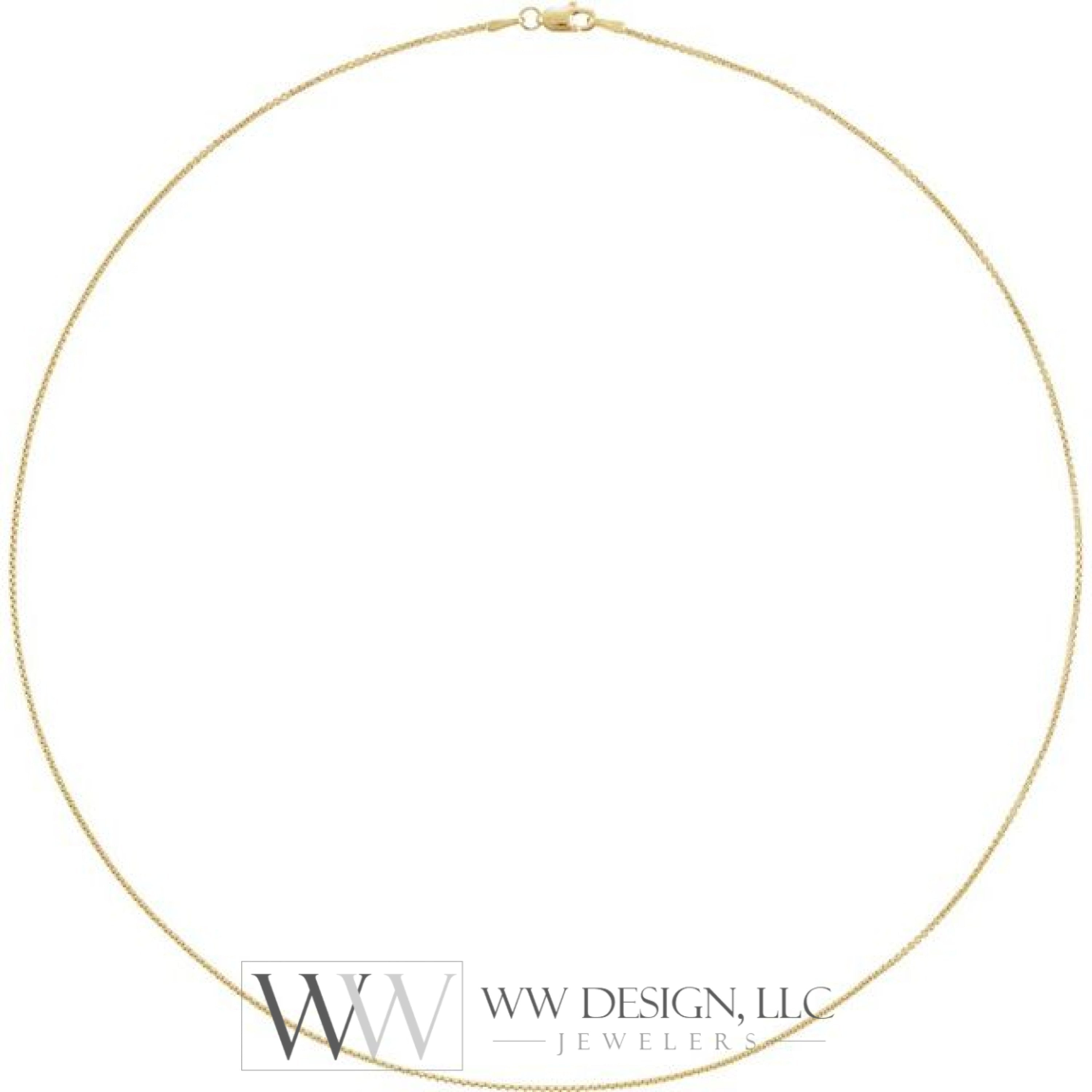 1mm Rounded Box Chain Bracelet or Necklace - 14k Gold (Y, R), or Sterling Silver