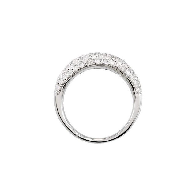 14K White 1 1/5 CTW Natural Diamond Pavé-Style Ring