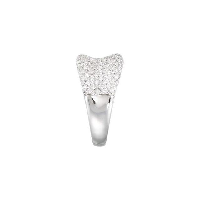 14K White 1 1/5 CTW Natural Diamond Pavé-Style Ring