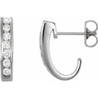 14K White 3/8 CTW Natural Diamond Earrings