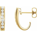 14K Yellow 3/8 CTW Natural Diamond Earrings