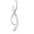 1 Ctw 3/4 Or 1/2 Accented Journey Graduated Drop Diamond Necklace - 18K 14K Gold (Y R W) Platinum