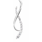 1 Ctw 3/4 Or 1/2 Accented Journey Graduated Drop Diamond Necklace - 18K 14K Gold (Y R W) Platinum