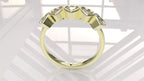 0.75ctw Diamond 5 Heart Ring - 14k, 18k (Y, W, or R), Platinum, Palladium