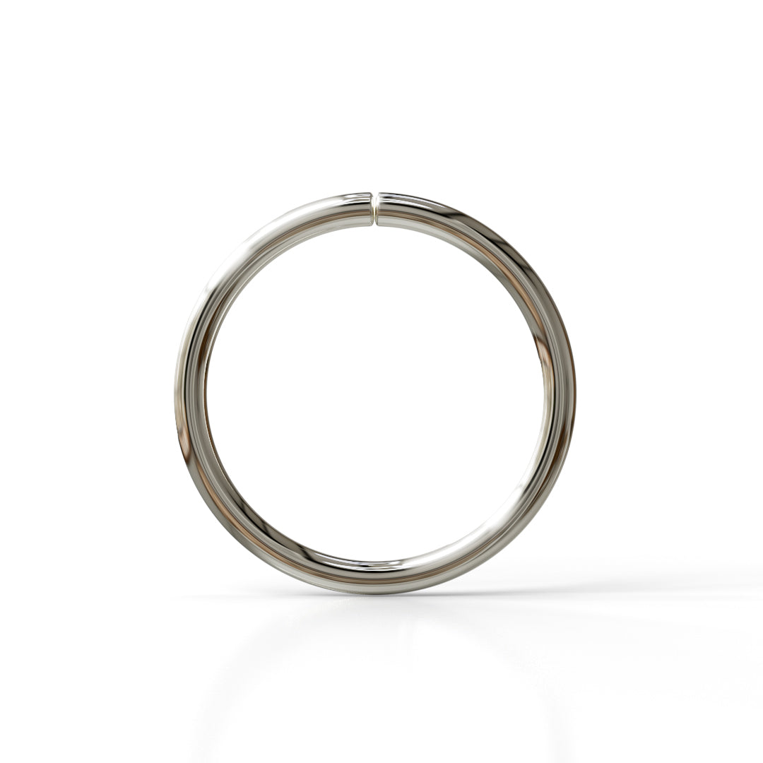 22 Gauge Seamless Ring Hoop - 14k, 18k Gold (Y, W or R), Platinum or Sterling Silver