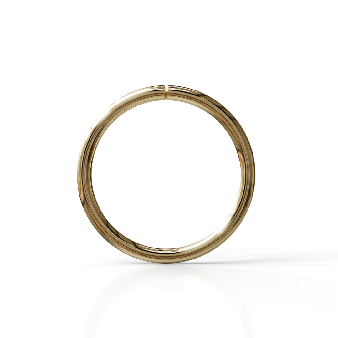 22 Gauge Seamless Ring Hoop - 14k, 18k Gold (Y, W or R), Platinum or Sterling Silver