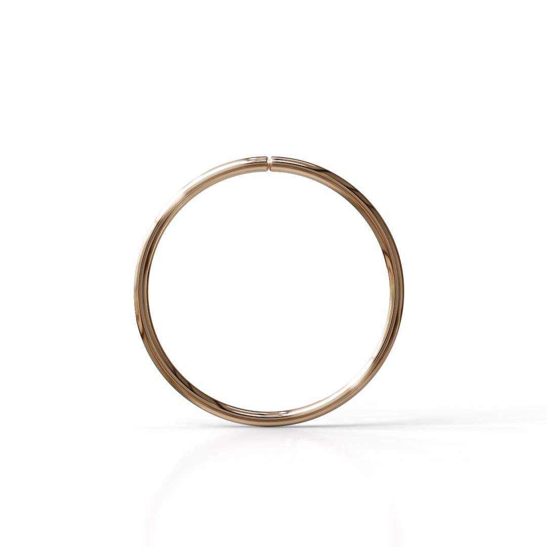 24 Gauge Seamless Ring Hoop - 14k, 18k Gold (Y, W or R), Platinum or Sterling Silver