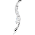3/4 Ctw Or 1/2 Accented Journey Graduated Drop Diamond Necklace - 18K 14K Gold (Y R W) Platinum
