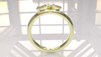 0.58 Ctw Graduated Asymetrical Pear Trio Diamond Ring - 14K 18K (Yellow White Rose) Platinum Rings
