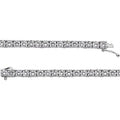 4mm Round Cubic Zirconia Line Tennis Bracelet - Sterling Silver