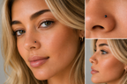 Black Diamond Nose Stud 2mm - Gold or Platinum - Nose, Helix, Tragus, Lobe or Cartilage