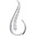 1 Ctw 3/4 Or 1/2 Accented Journey Graduated Drop Diamond Necklace - 18K 14K Gold (Y R W) Platinum