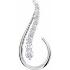 1 Ctw 3/4 Or 1/2 Accented Journey Graduated Drop Diamond Necklace - 18K 14K Gold (Y R W) Platinum