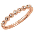 14K Rose .04 CTW Natural Diamond Stackable Ring