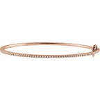 14K Rose 1/2 CTW Natural Diamond Pavé 7" Bracelet