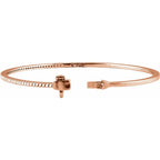 14K Rose 1/2 CTW Natural Diamond Pavé 7" Bracelet