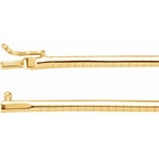 14K Yellow 3 mm Omega 16" Chain