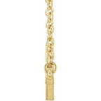 28x16.2 mm Sideways Cross 16-18" Necklace - 14K Gold (Y, W, or R), or Sterling Silver