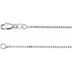 1mm Box Chain Bracelet or Necklace - 14k Gold (Y, W), or Sterling Silver