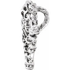 14K White Heart Pendant