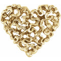 14K Yellow Heart Pendant
