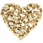 14K Yellow Heart Pendant