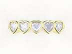 0.75ctw Diamond 5 Heart Ring - 14k, 18k (Y, W, or R), Platinum, Palladium