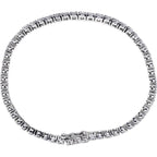 4mm Round Cubic Zirconia Line Tennis Bracelet - Sterling Silver