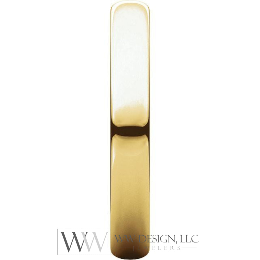 3mm Half Round Light Wedding Band Stackable Ring - 14k Gold (Y, W, or R), Palladium, Platinum, Sterling Silver