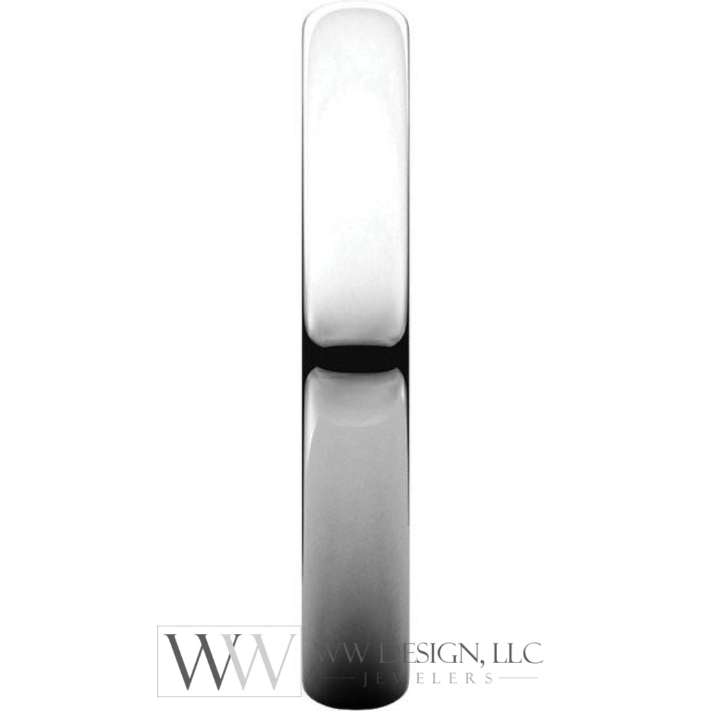 3mm Half Round Light Wedding Band Stackable Ring - 14k Gold (Y, W, or R), Palladium, Platinum, Sterling Silver