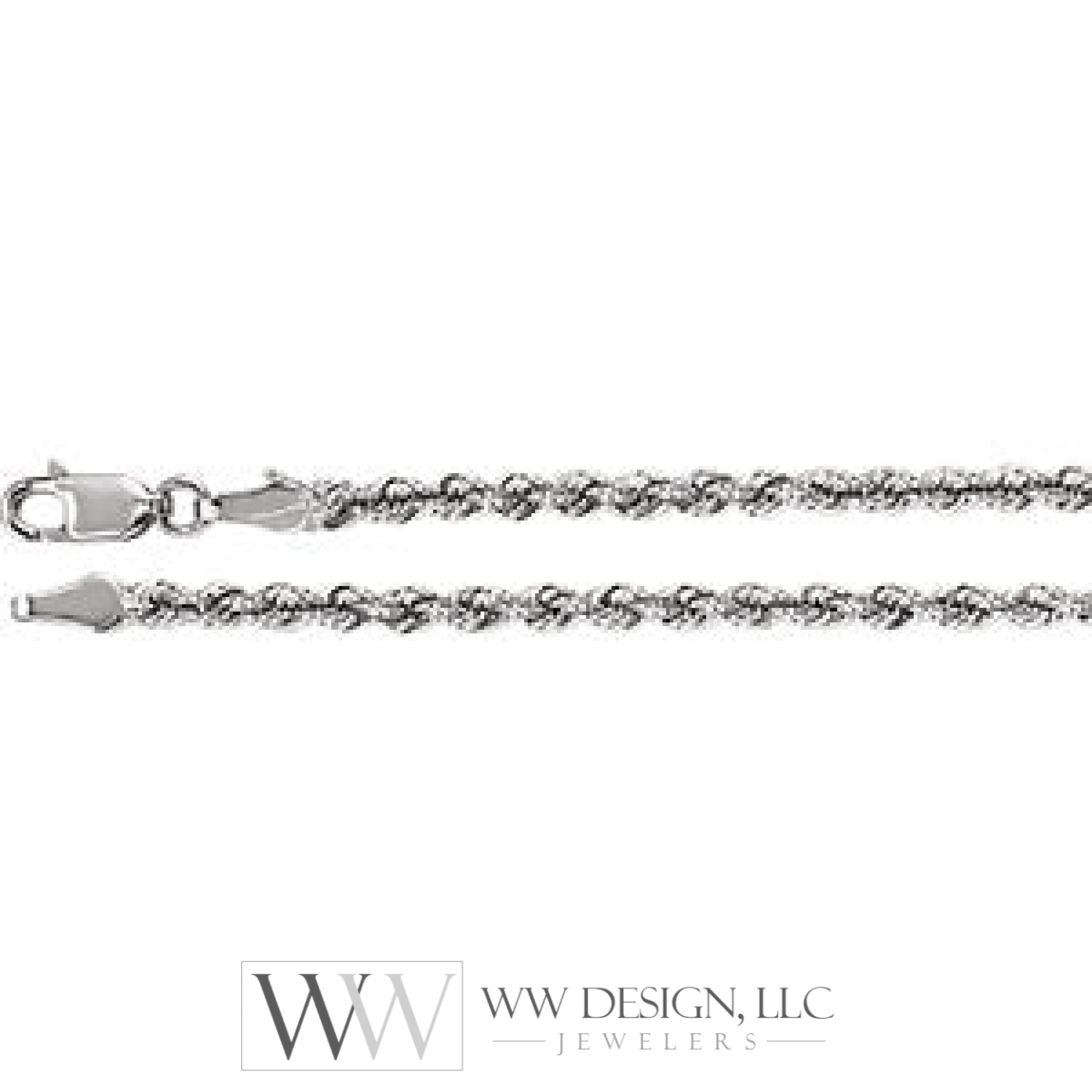 3 mm Rope Chain - 14k Gold (Yellow or White) - WW Design, LLC